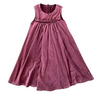 Jako-o German Brand Sleeveless Burgundy Girls Dress Velvet Lined Size 4-5